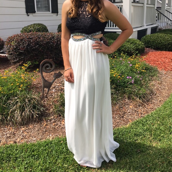 David's Bridal Dresses & Skirts - Sequin Lace and Chiffon Infinity Cutout Gown